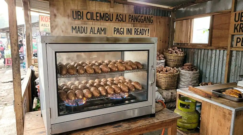 cara membakar ubi cilembu yang benar